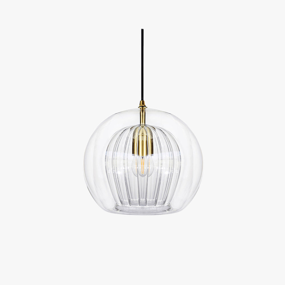 Luminara | Elegant Amber Glass Kitchen Pendant Lighting Fixture 1