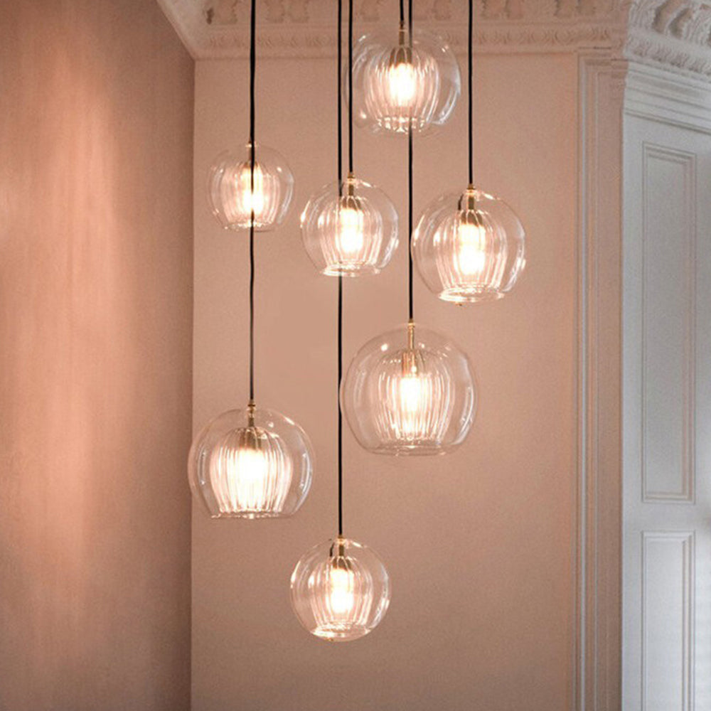 Luminara | Elegant Amber Glass Kitchen Pendant Lighting Fixture 3