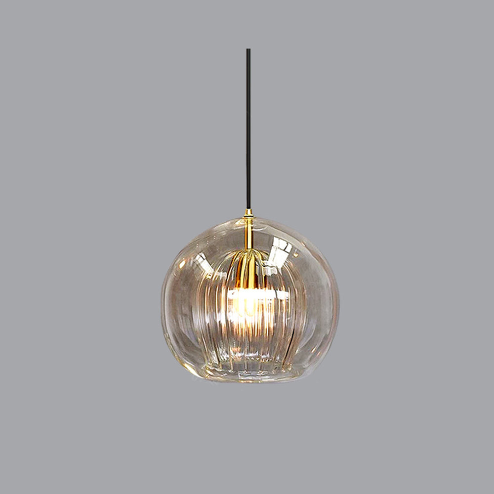 Luminara | Elegant Amber Glass Kitchen Pendant Lighting Fixture 5