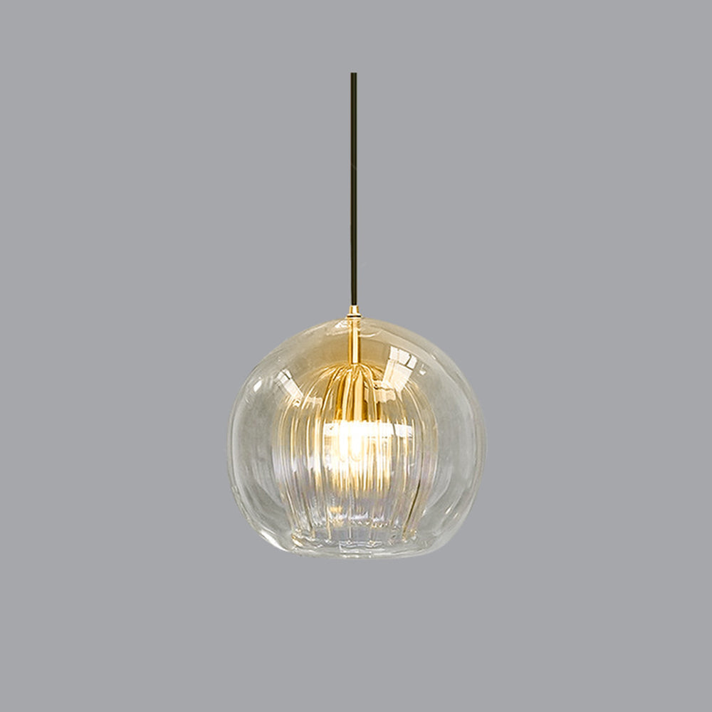 Luminara | Elegant Amber Glass Kitchen Pendant Lighting Fixture 6