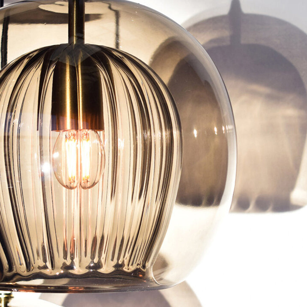 Luminara | Elegant Amber Glass Kitchen Pendant Lighting Fixture 7