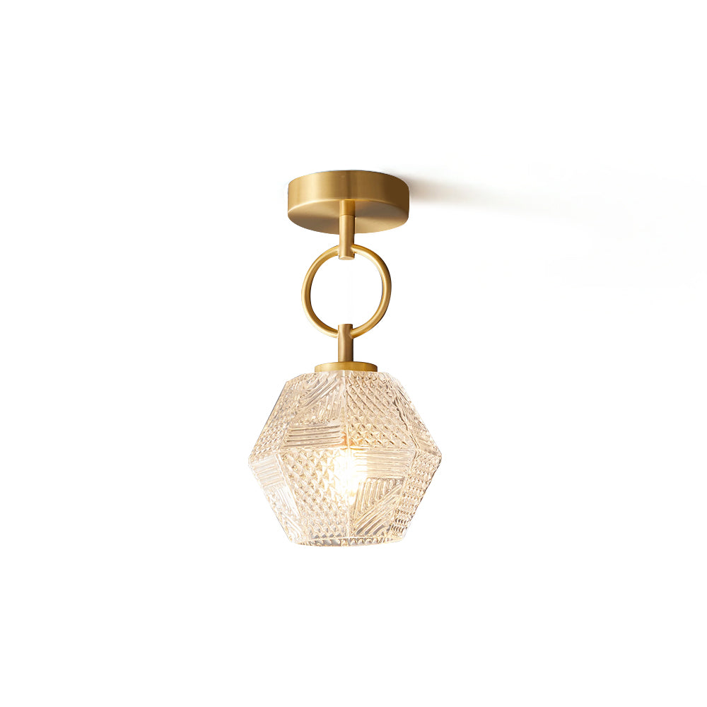 Luminara | Elegant Antique Brass Flush Mount Ceiling Light Fixture 1