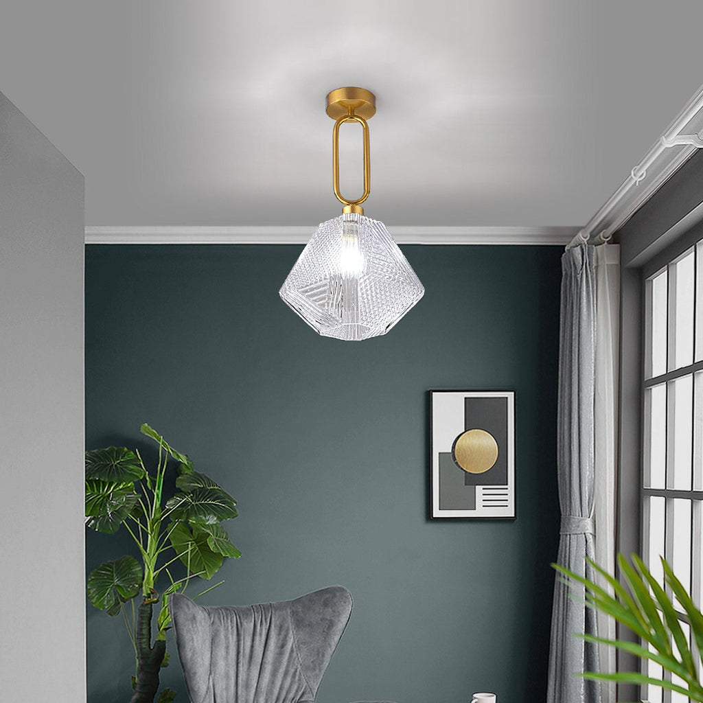 Luminara | Elegant Antique Brass Flush Mount Ceiling Light Fixture 4