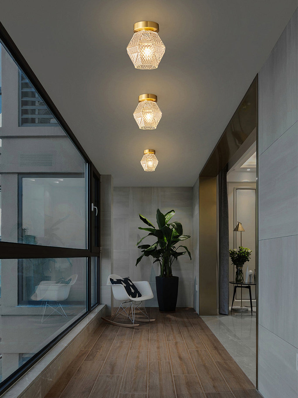 Luminara | Elegant Antique Brass Flush Mount Ceiling Light Fixture 8