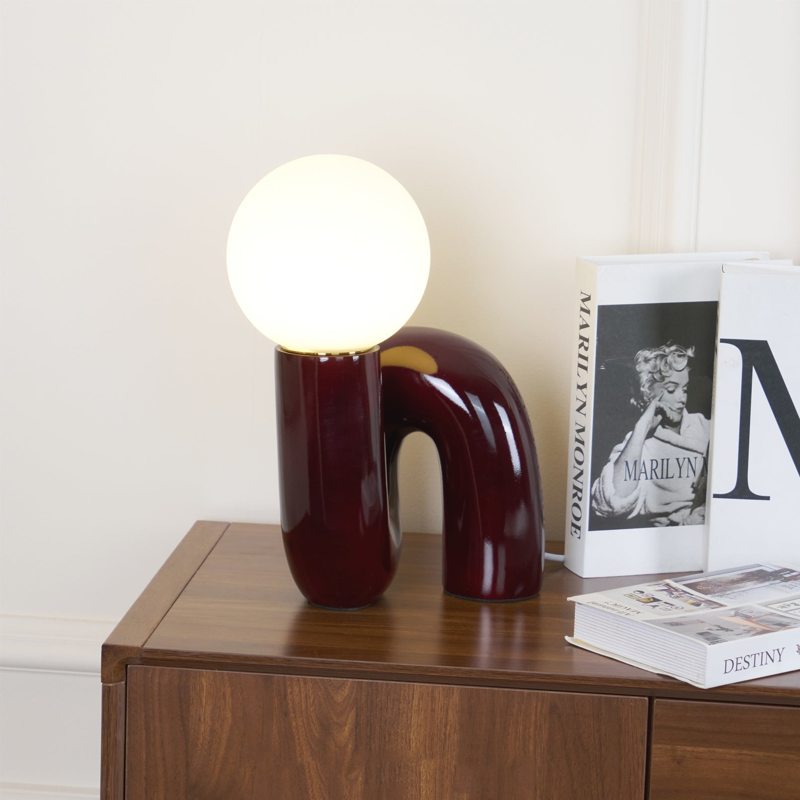 Luminara | Elegant Contemporary Spiral Glass Table Lamp for Bedroom 6