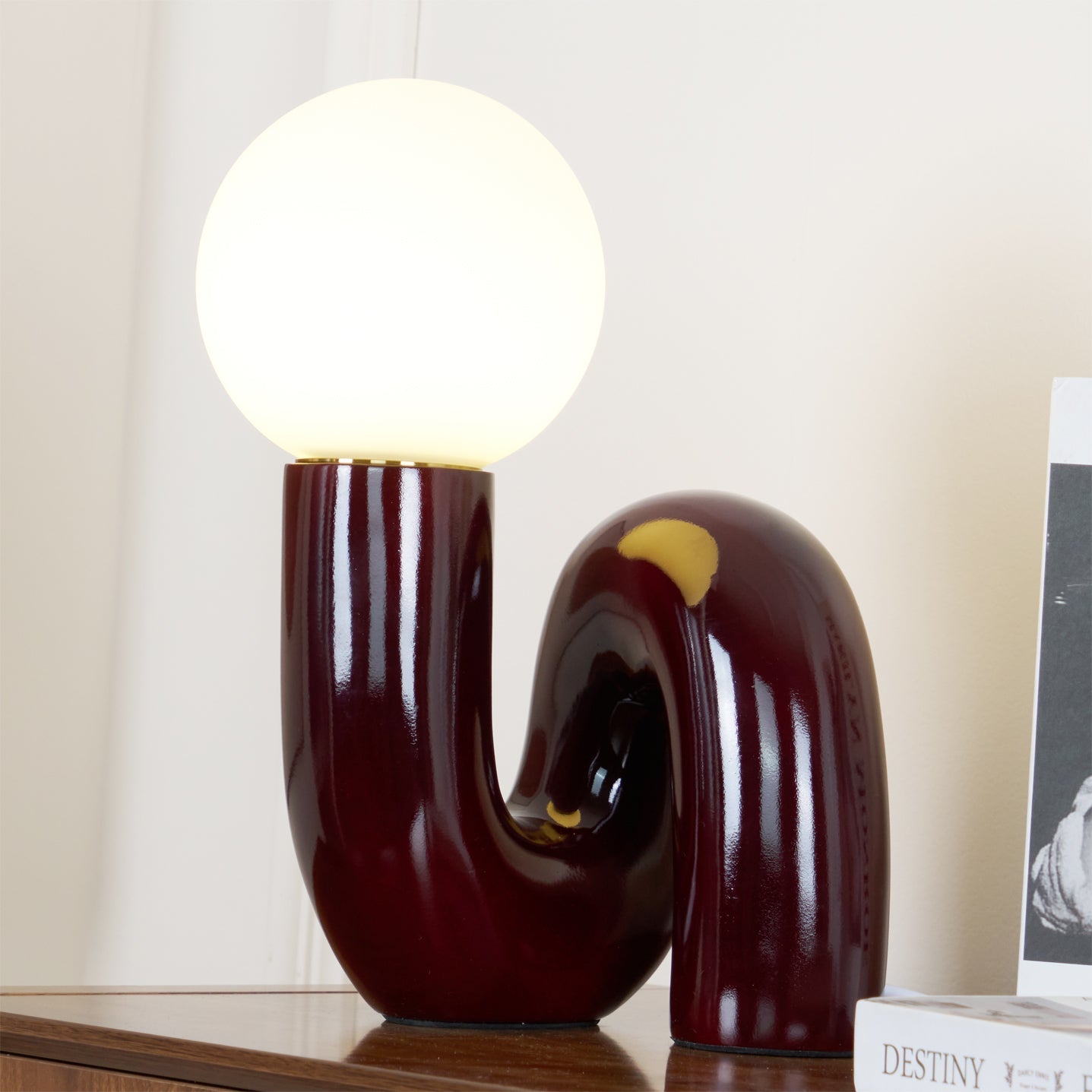 Luminara | Elegant Contemporary Spiral Glass Table Lamp for Bedroom 8