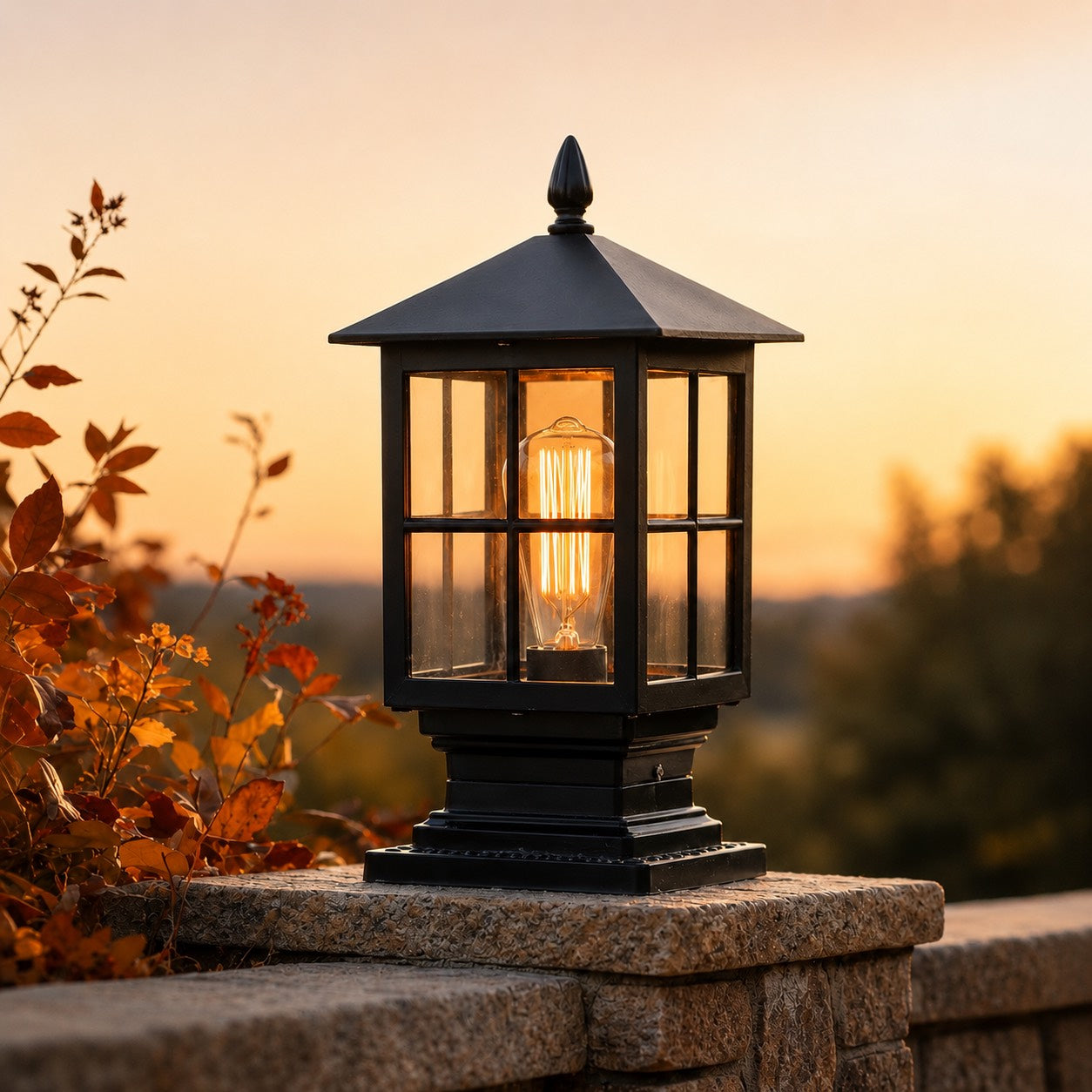 Luminara | Elegant Dual-Power Solar Outdoor Pillar Light Fixture 2
