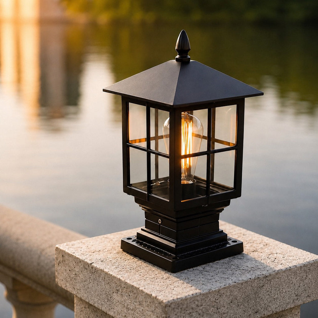 Luminara | Elegant Dual-Power Solar Outdoor Pillar Light Fixture 3