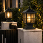 Luminara | Elegant Dual-Power Solar Outdoor Pillar Light Fixture 4