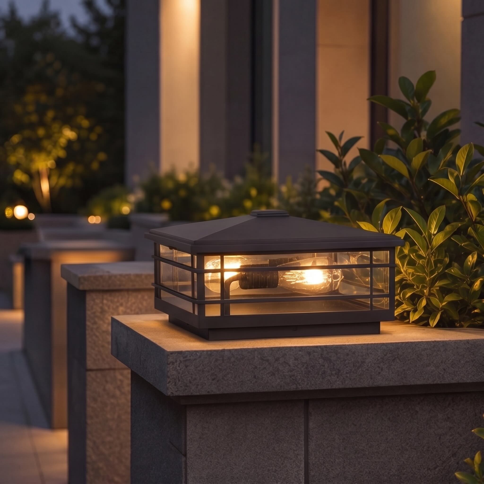 Luminara | Elegant Minimalist Outdoor Wall Pillar Light Fixture 1