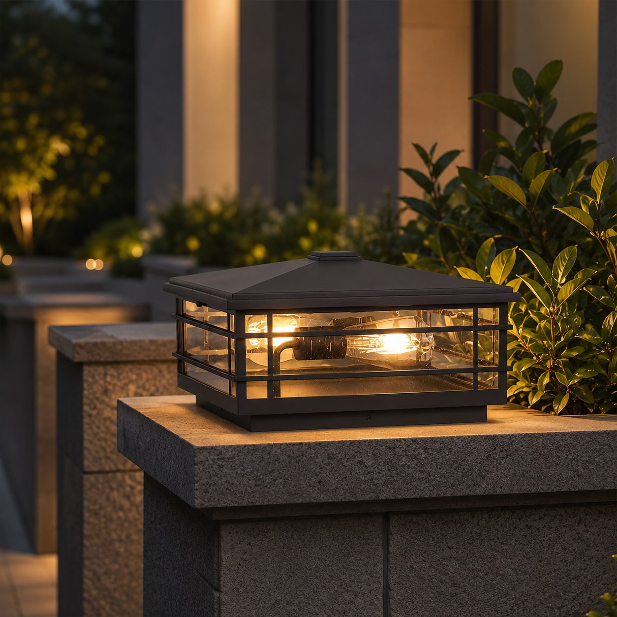 Luminara | Elegant Minimalist Outdoor Wall Pillar Light Fixture 2