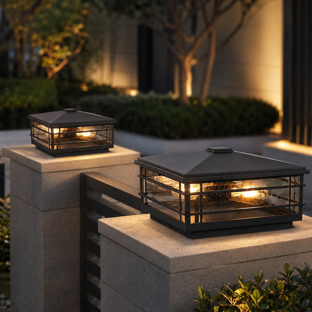 Luminara | Elegant Minimalist Outdoor Wall Pillar Light Fixture 4