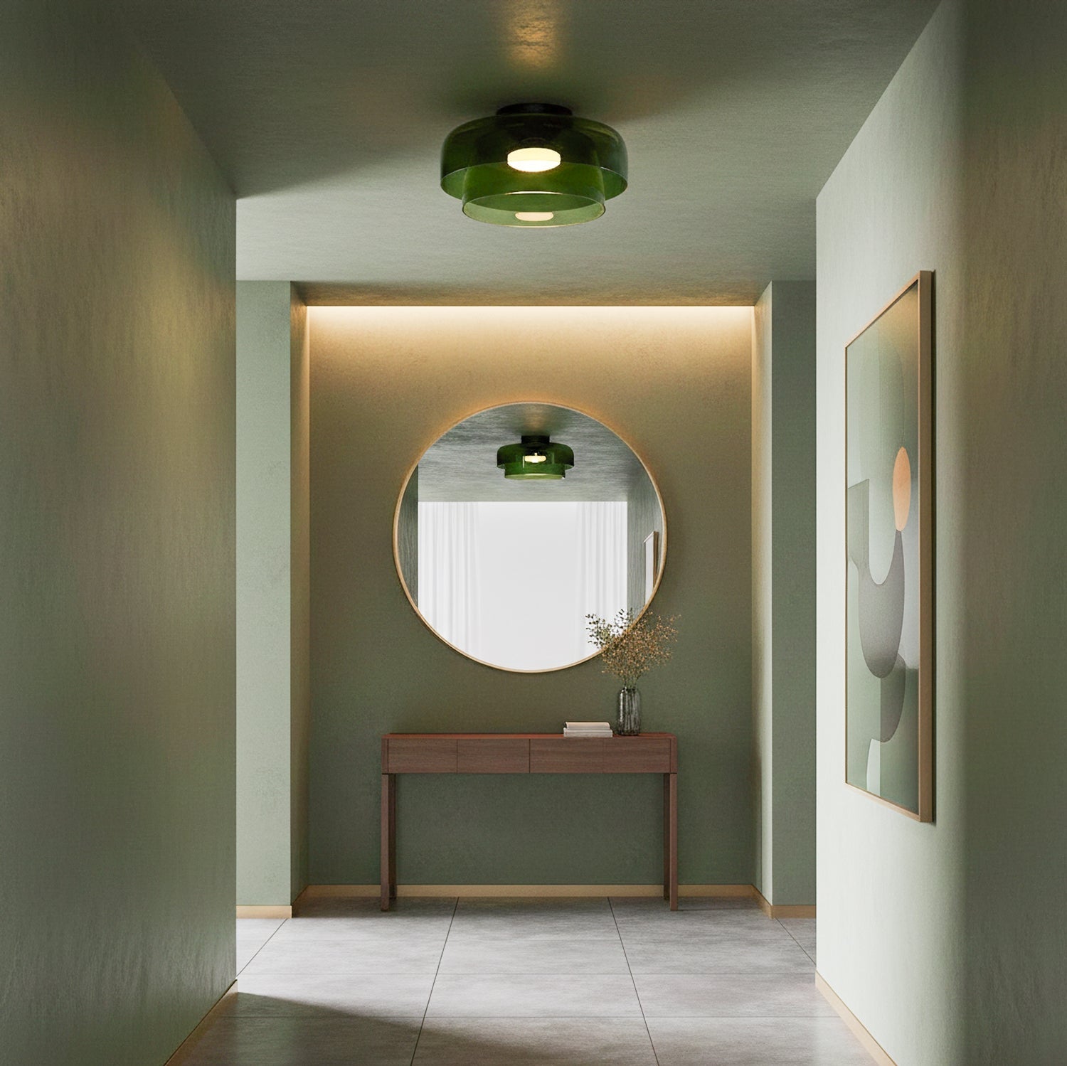 Luminara | Elegant Modern Glass Flush Mount Ceiling Light Fixture 2