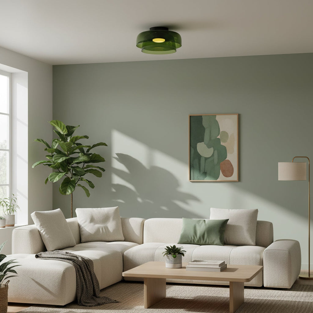 Luminara | Elegant Modern Glass Flush Mount Ceiling Light Fixture 8