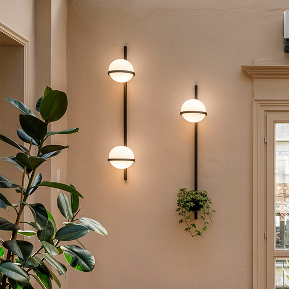 Luminara | Elegant Modern Solar Outdoor Wall Lamp with Planter 8