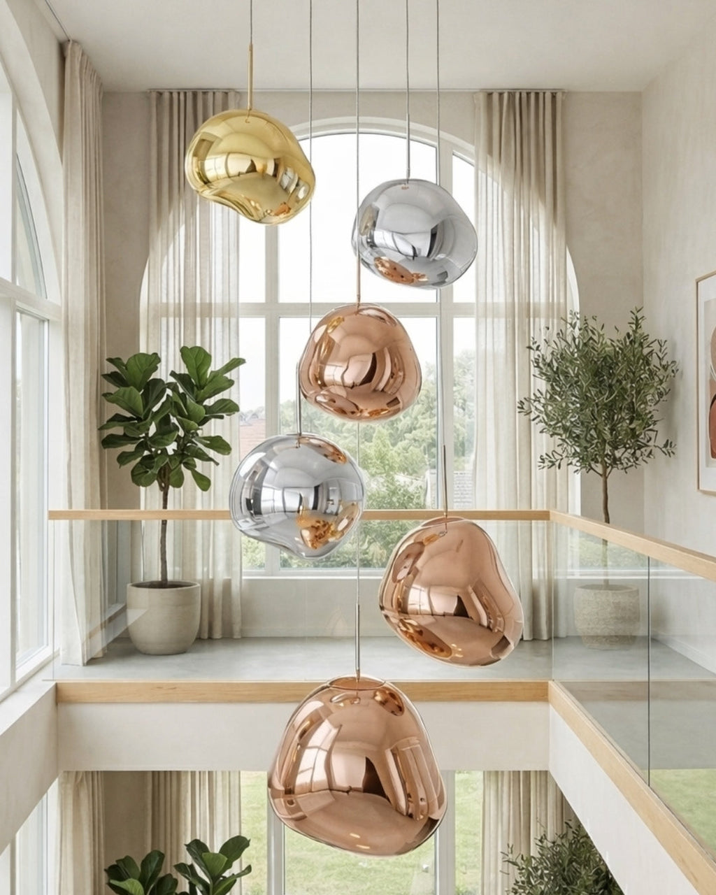 Luminara | Elegant Reflective PVC Pendant Light Fixture 1