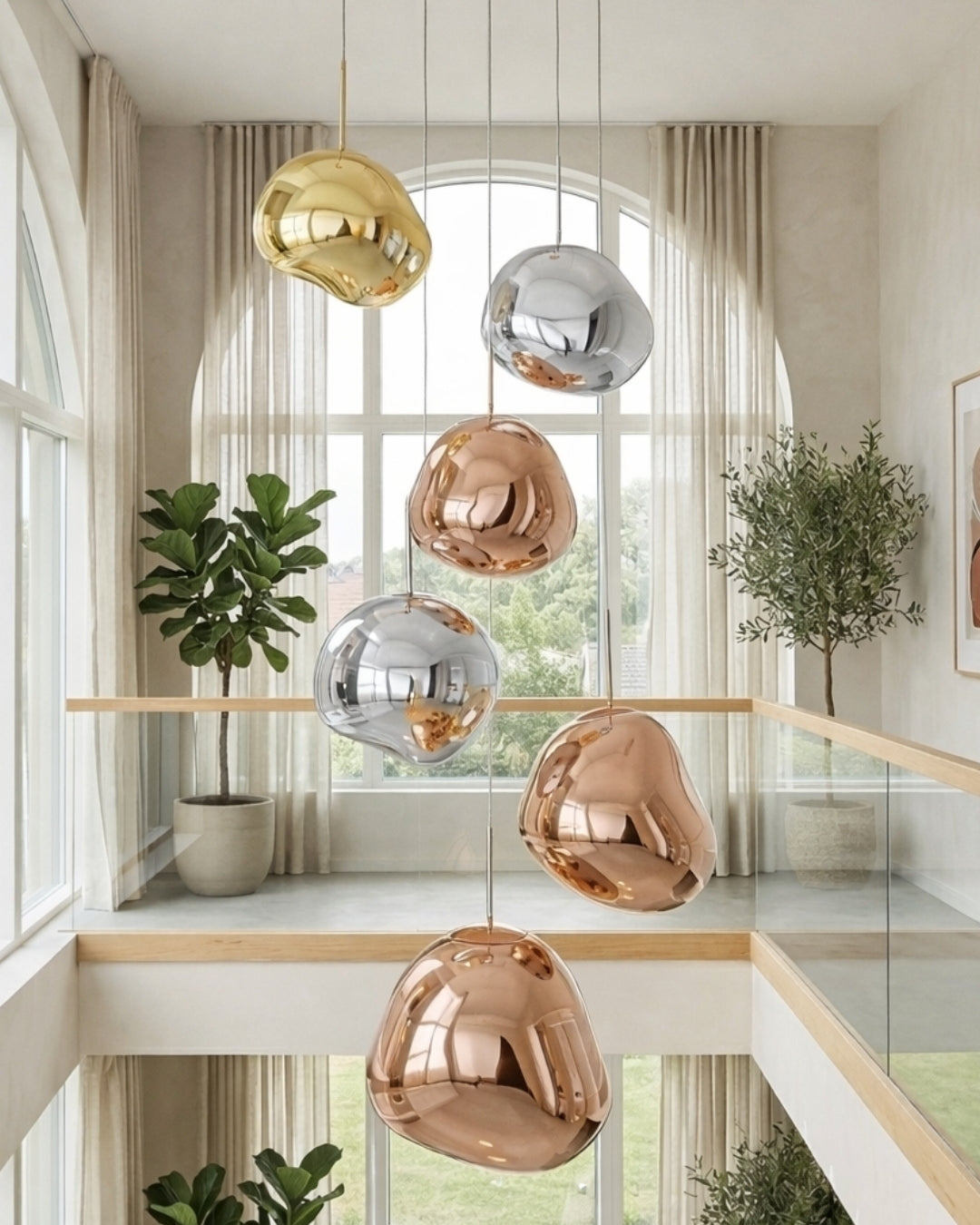 Luminara | Elegant Reflective PVC Pendant Light Fixture 1