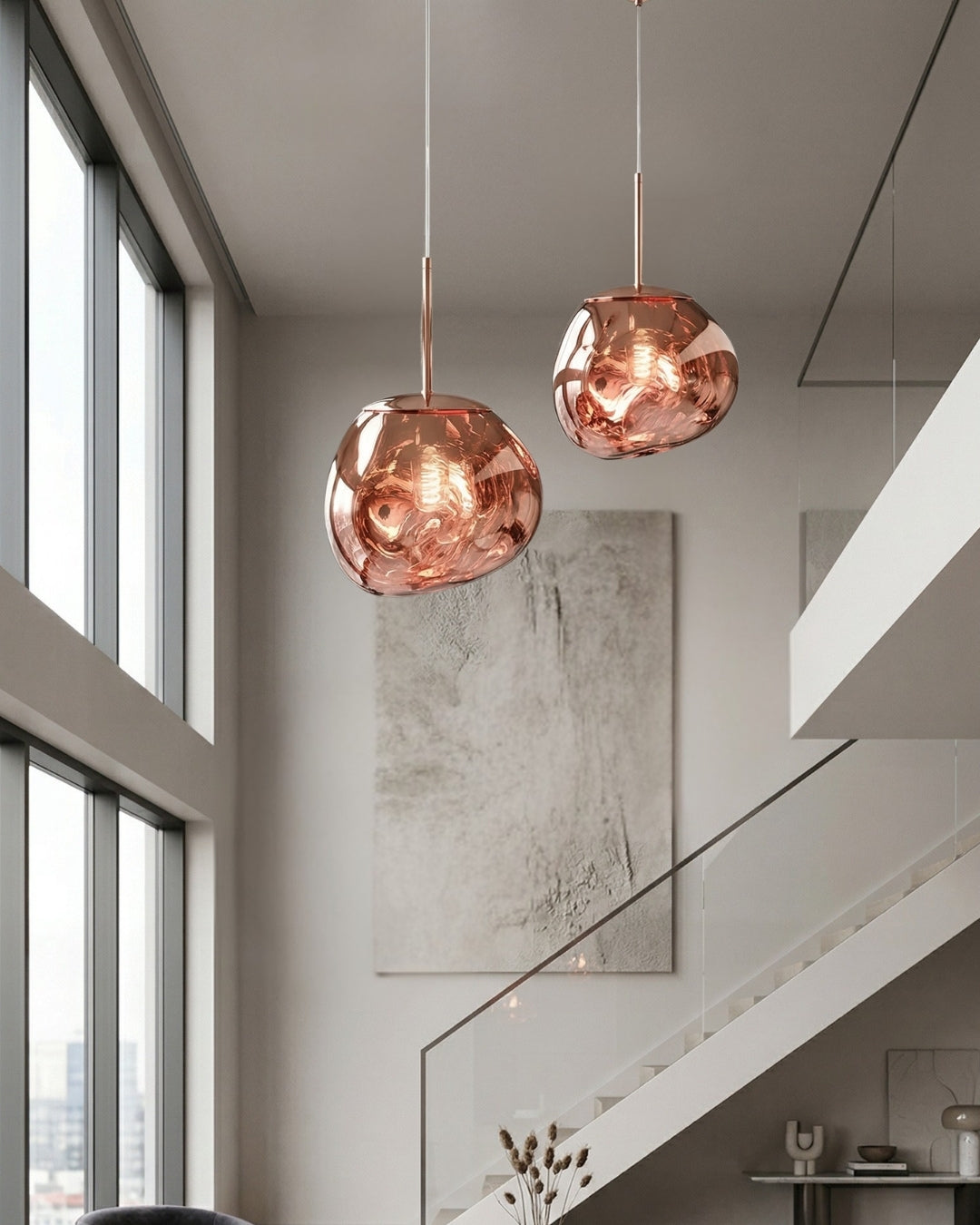 Luminara | Elegant Reflective PVC Pendant Light Fixture 2