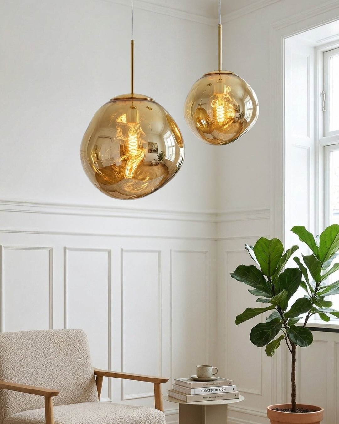 Luminara | Elegant Reflective PVC Pendant Light Fixture 3