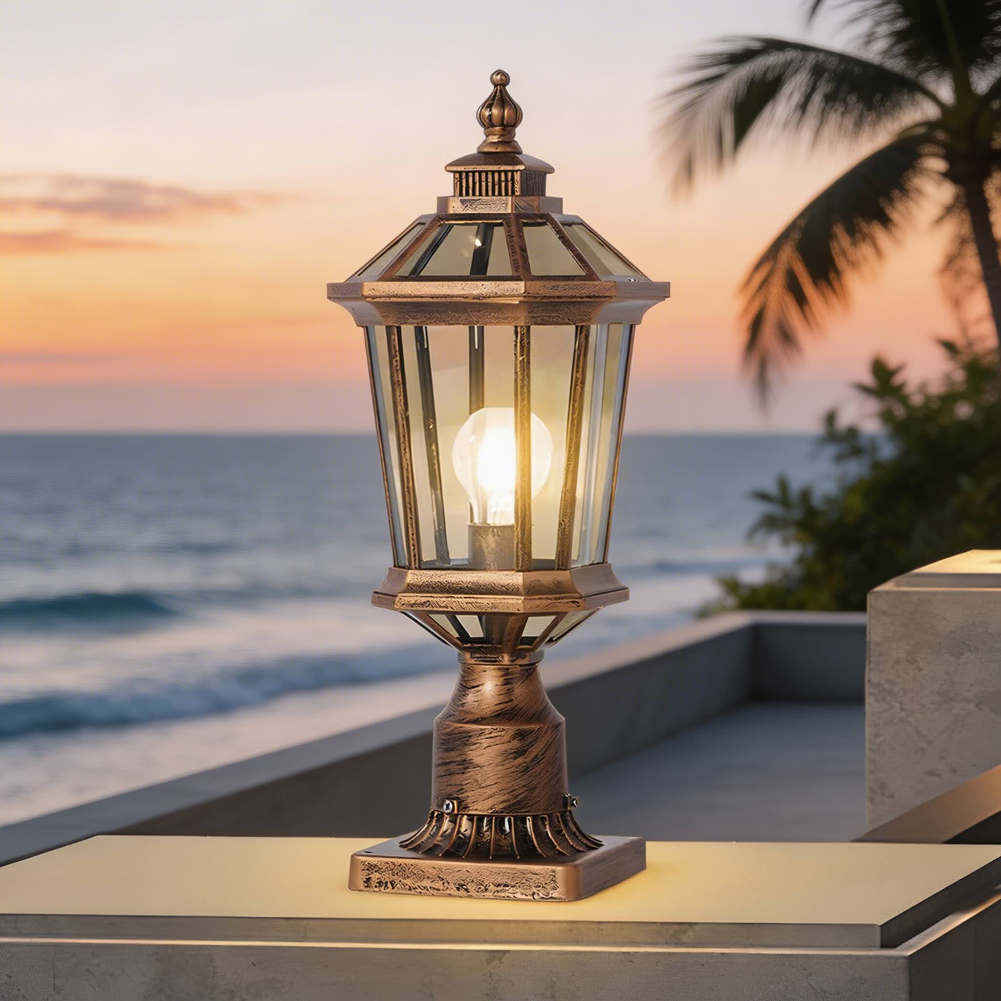 Luminara | Elegant Solar Garden Pillar Lights for Outdoor Landscape Lighting 2