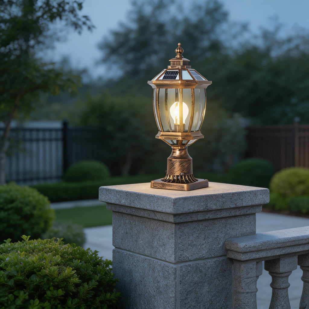Luminara | Elegant Solar Garden Pillar Lights for Outdoor Landscape Lighting 3