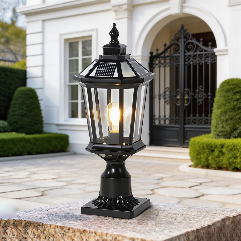 Luminara | Elegant Solar Garden Pillar Lights for Outdoor Landscape Lighting 4