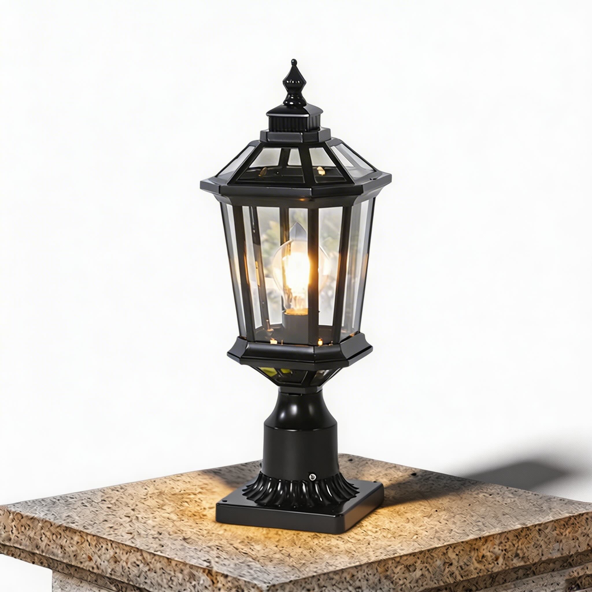Luminara | Elegant Solar Garden Pillar Lights for Outdoor Landscape Lighting 7