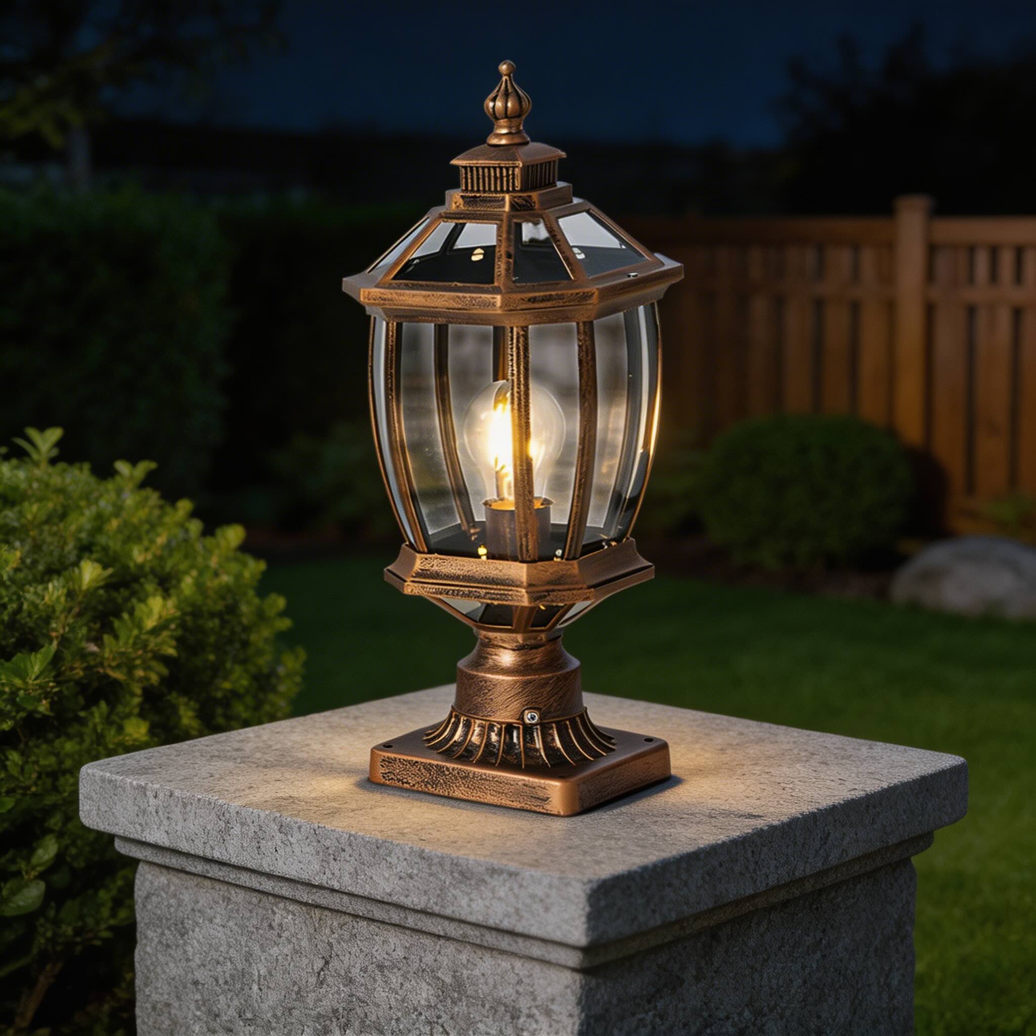 Luminara | Elegant Solar Garden Pillar Lights for Outdoor Landscape Lighting 9