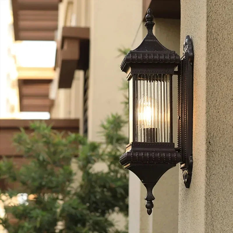 Luminara | Elegant Textured Outdoor Wall Lantern for Warm Ambience 2