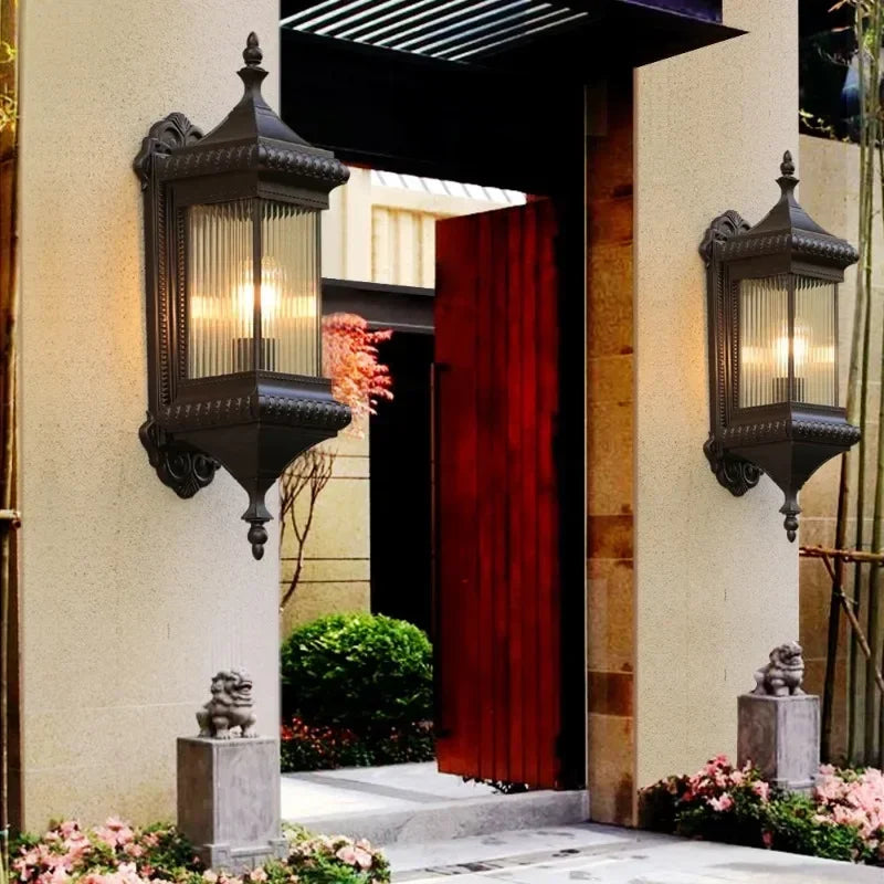 Luminara | Elegant Textured Outdoor Wall Lantern for Warm Ambience 3