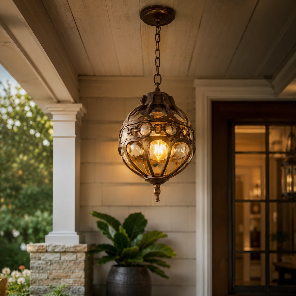 Luminara | Elegant Waterproof Aluminum Outdoor Hanging Pendant Light 0