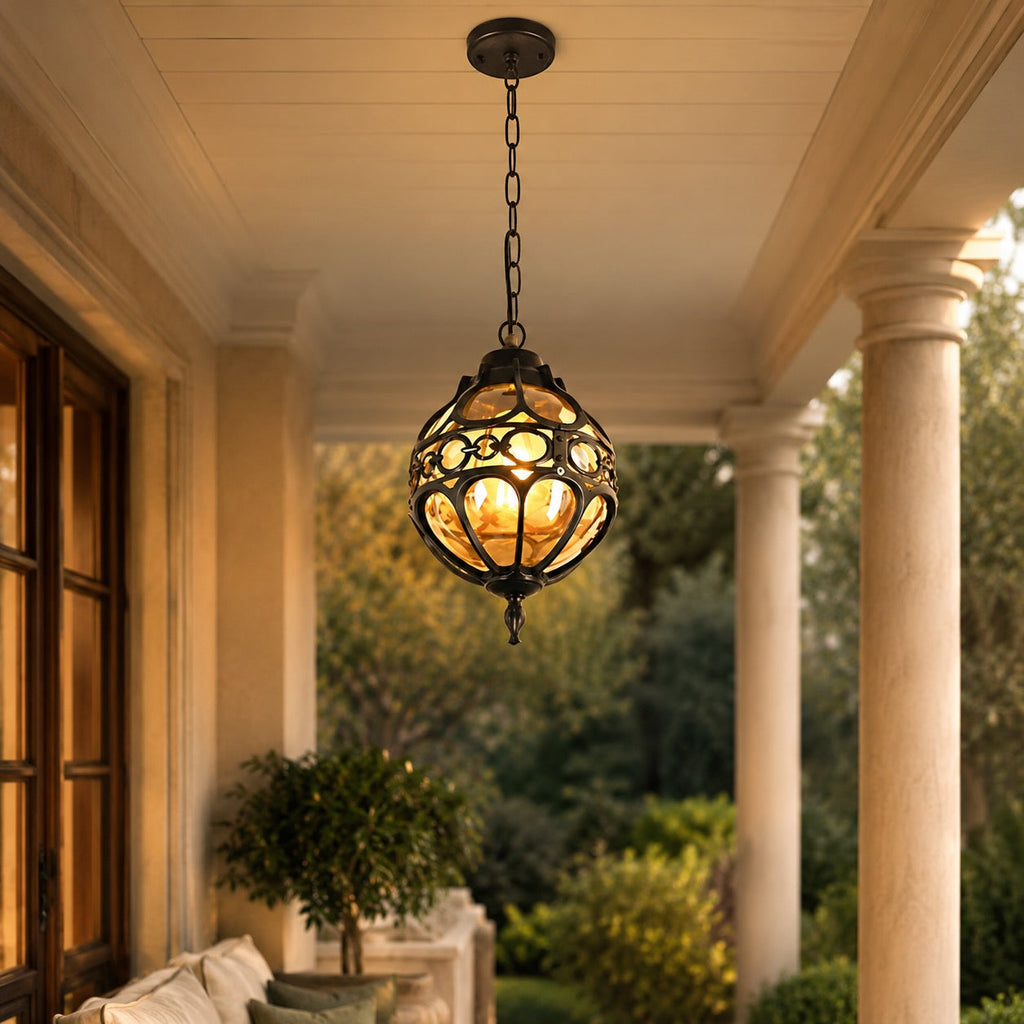 Luminara | Elegant Waterproof Aluminum Outdoor Hanging Pendant Light 1