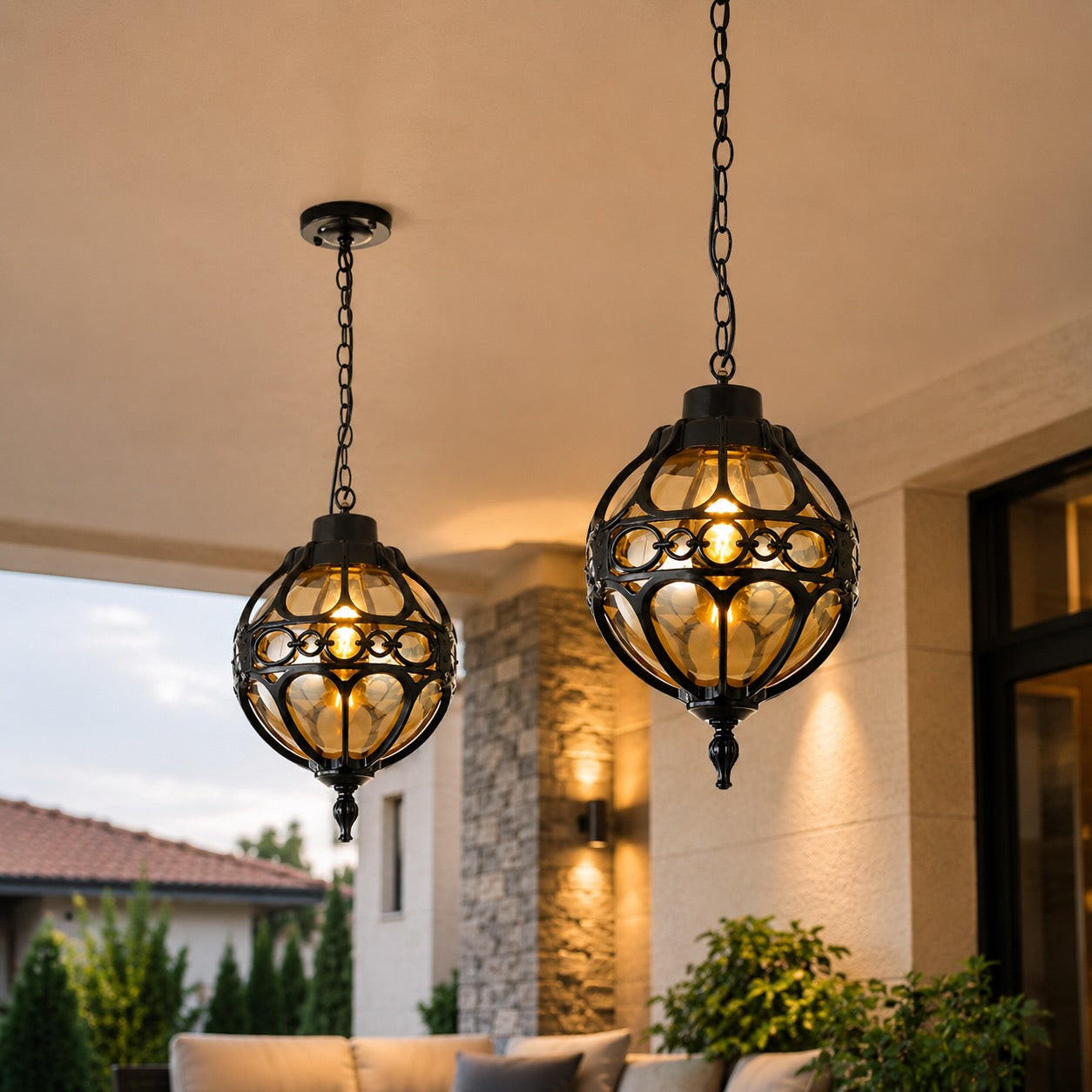 Luminara | Elegant Waterproof Aluminum Outdoor Hanging Pendant Light 2