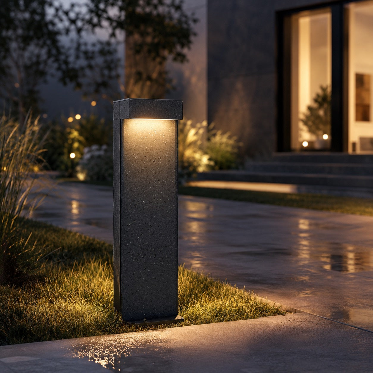 Luminara | Modern Adjustable Aluminum Glass Bollard Light 3