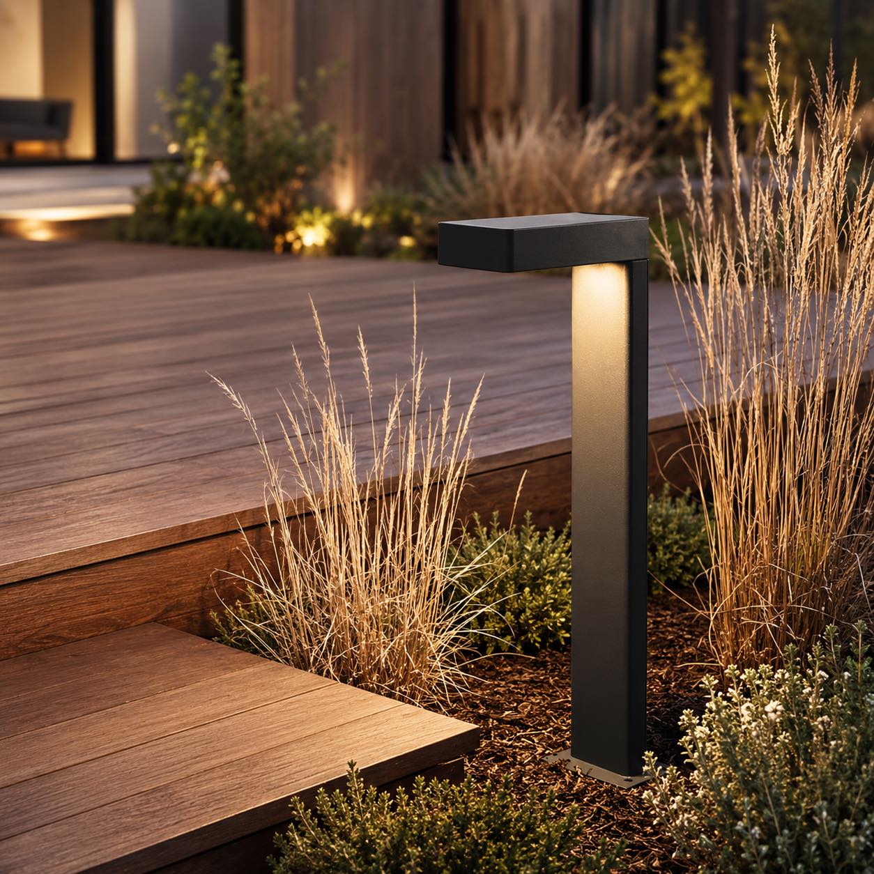 Luminara | Modern Adjustable Aluminum Glass Bollard Light 5