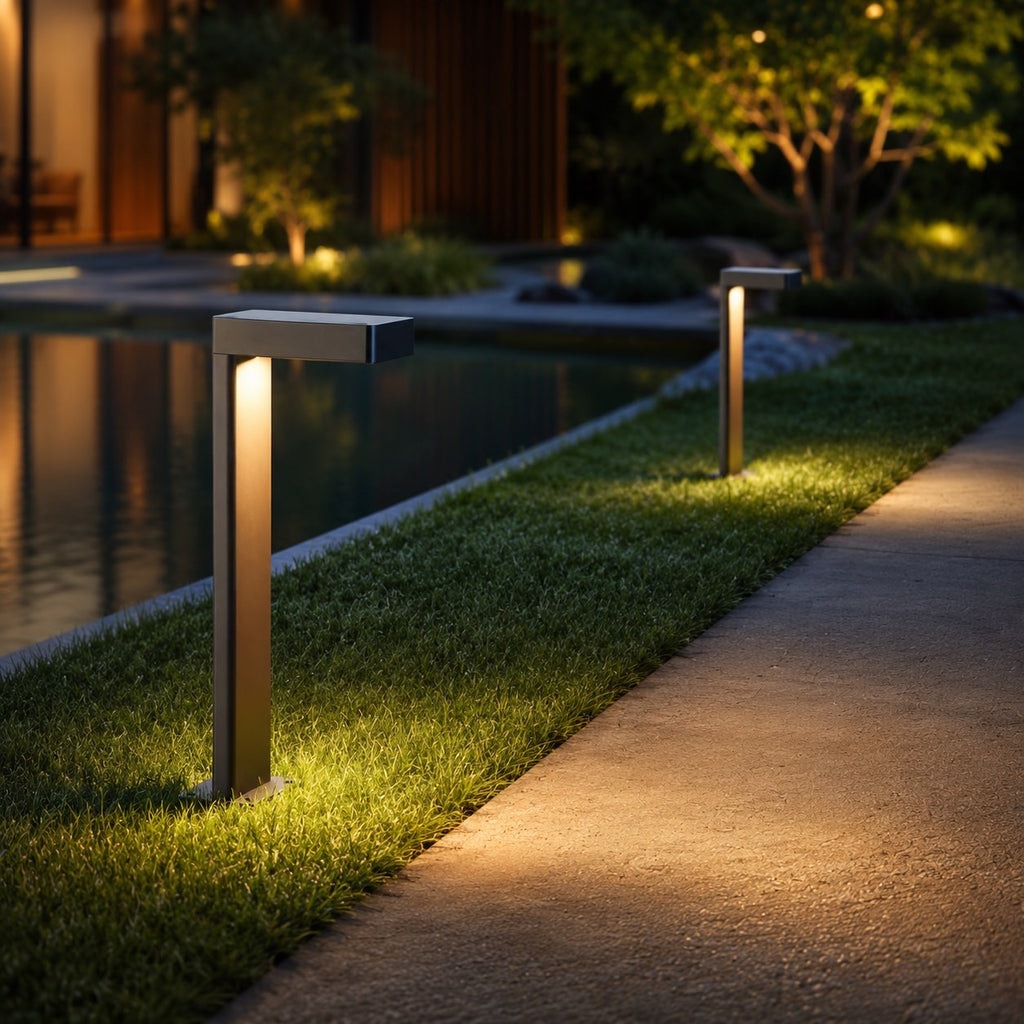 Luminara | Modern Adjustable Aluminum Glass Bollard Light 6