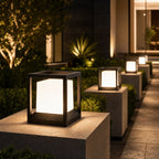 Luminara | Modern Sleek Aluminum Solar Outdoor Garden Pedestal Light 2