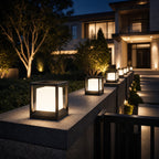 Luminara | Modern Sleek Aluminum Solar Outdoor Garden Pedestal Light 3