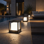 Luminara | Modern Sleek Aluminum Solar Outdoor Garden Pedestal Light 4