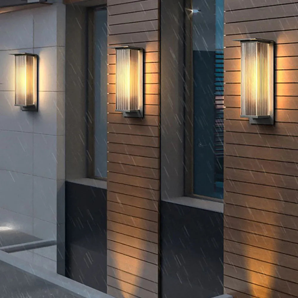 Luminara | Modern Sleek Metal Outdoor Wall Sconce Light Fixture 10