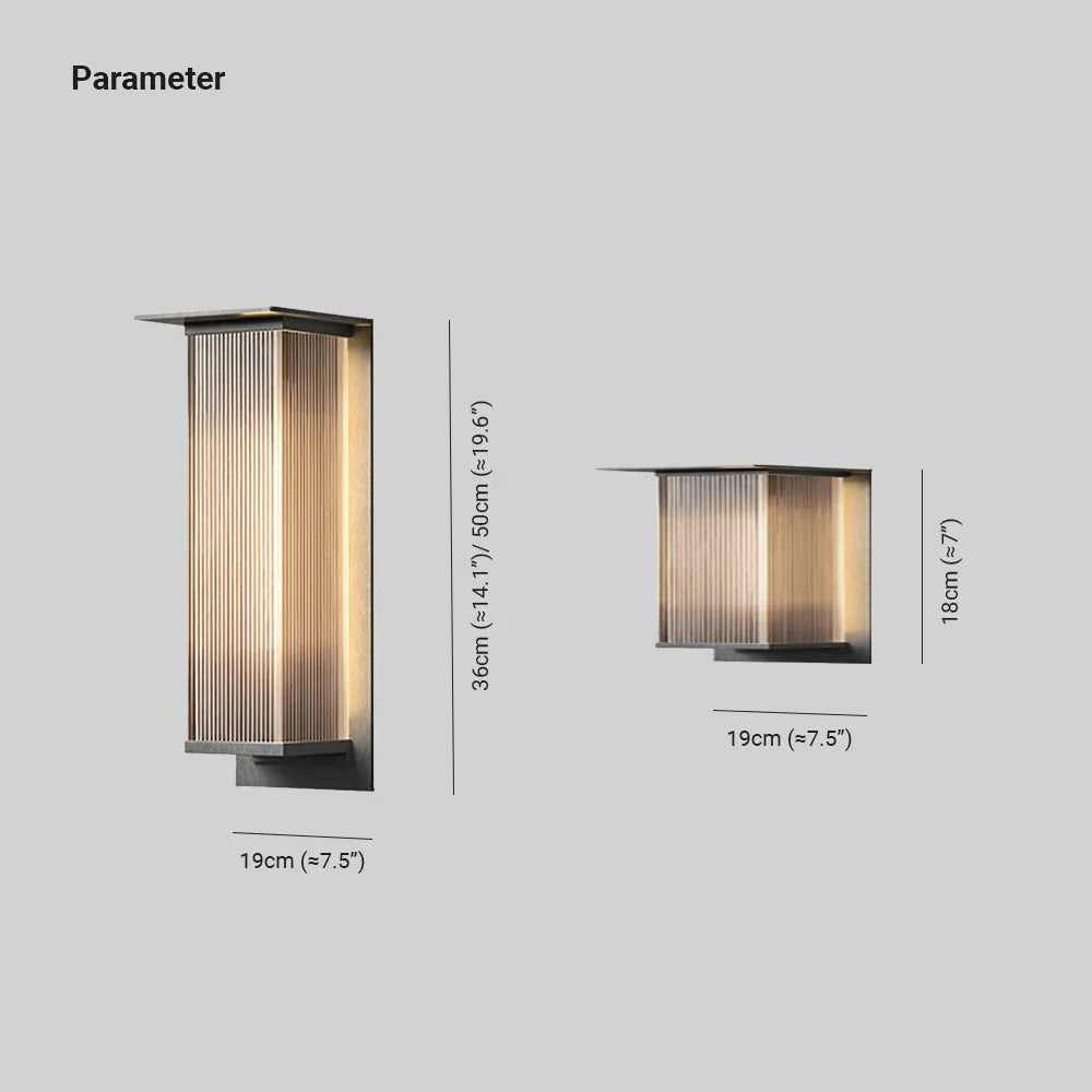 Luminara | Modern Sleek Metal Outdoor Wall Sconce Light Fixture 5