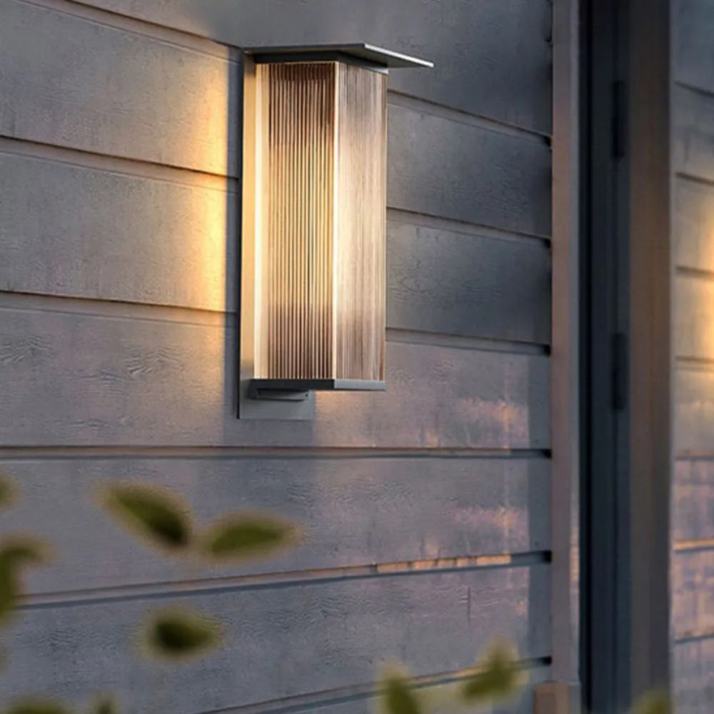 Luminara | Modern Sleek Metal Outdoor Wall Sconce Light Fixture 9