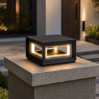 Luminara | Modern Solar Stainless Steel Outdoor Post Light Fixture 0