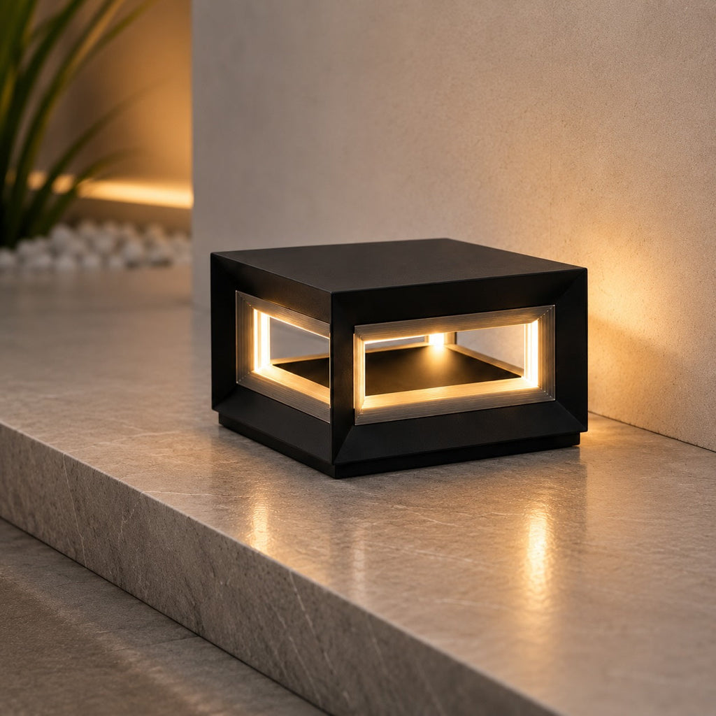 Luminara | Modern Solar Stainless Steel Outdoor Post Light Fixture 1