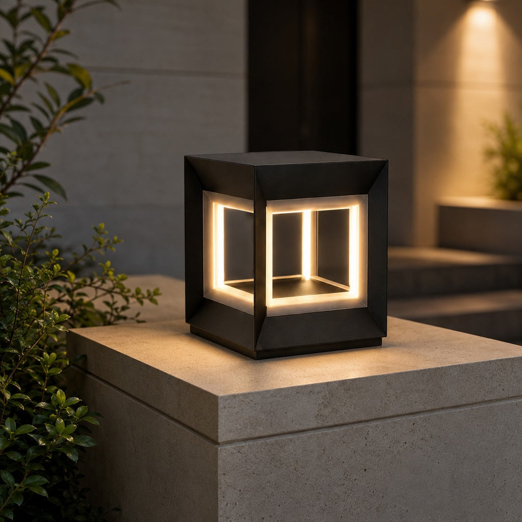 Luminara | Modern Solar Stainless Steel Outdoor Post Light Fixture 2