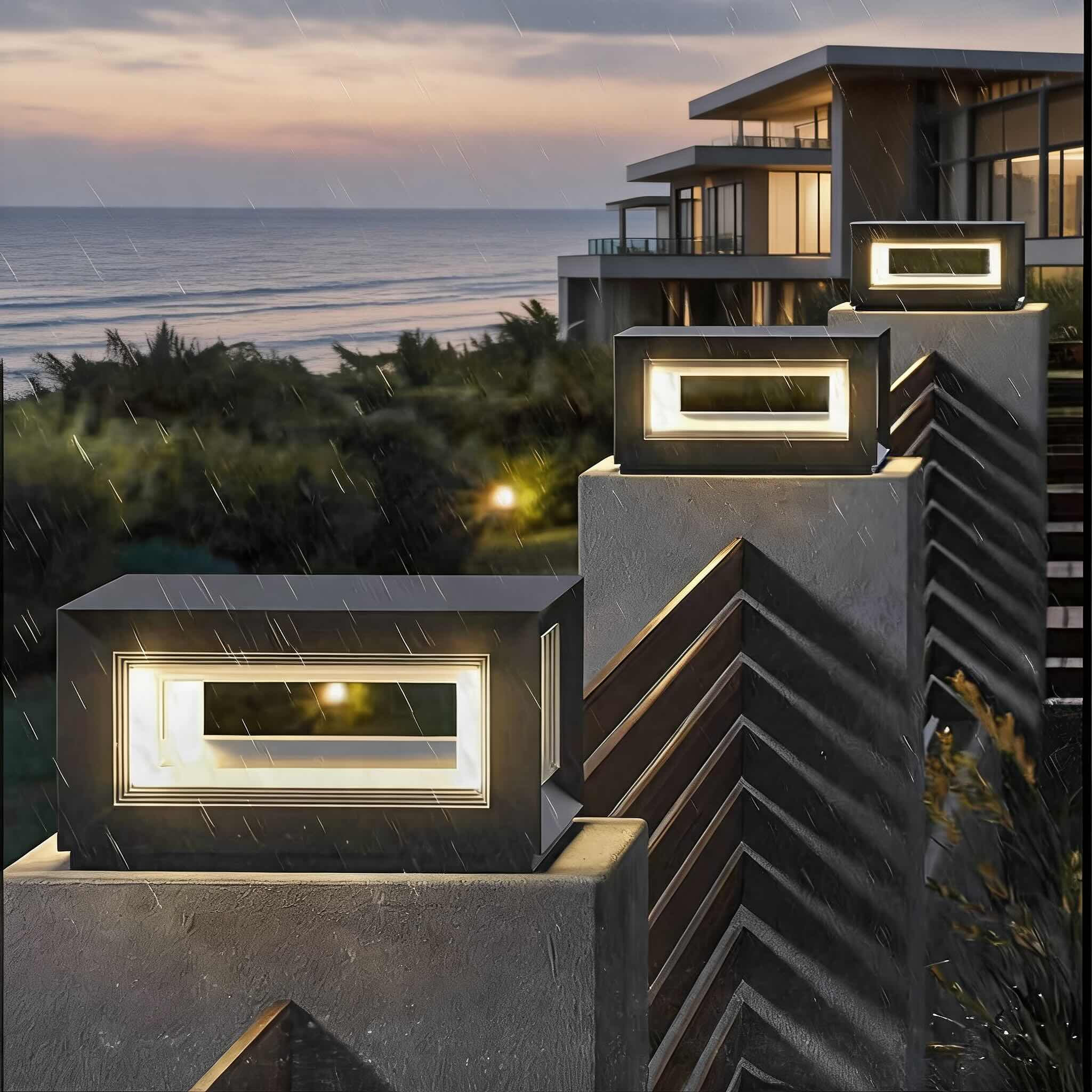 Luminara | Modern Solar Stainless Steel Outdoor Post Light Fixture 3