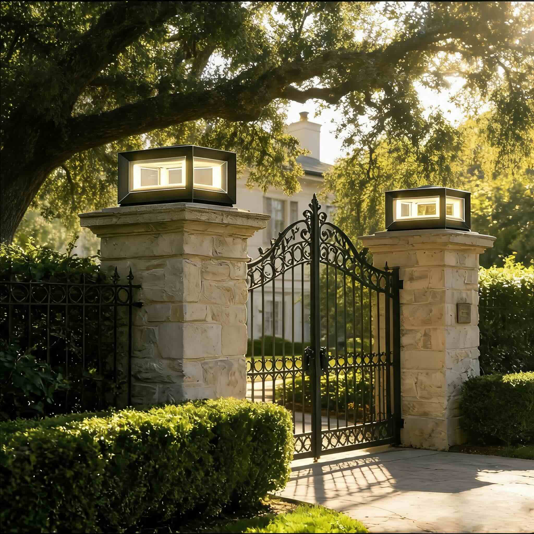 Luminara | Modern Solar Stainless Steel Outdoor Post Light Fixture 6