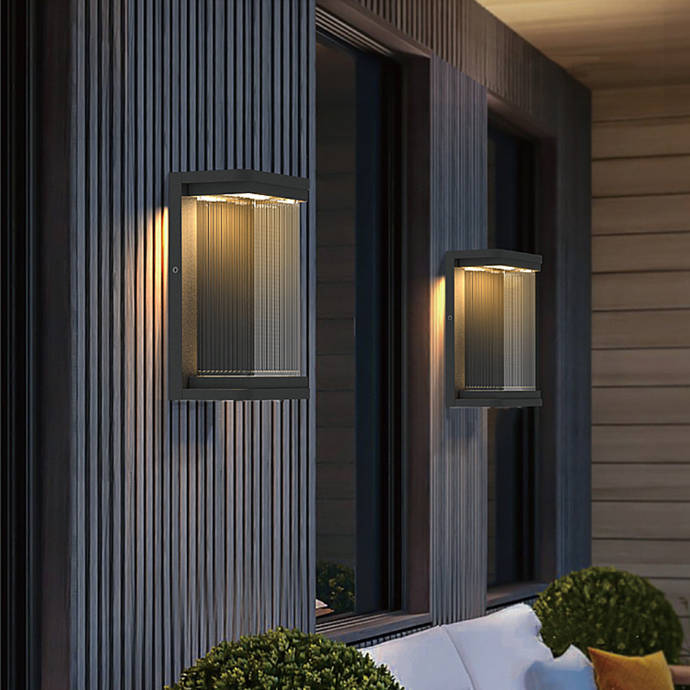 Luminara | Sleek Modern Black Outdoor Wall Lamp Fixture 0