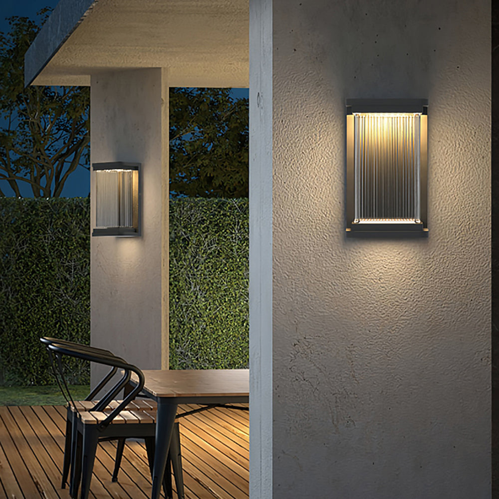 Luminara | Sleek Modern Black Outdoor Wall Lamp Fixture 2