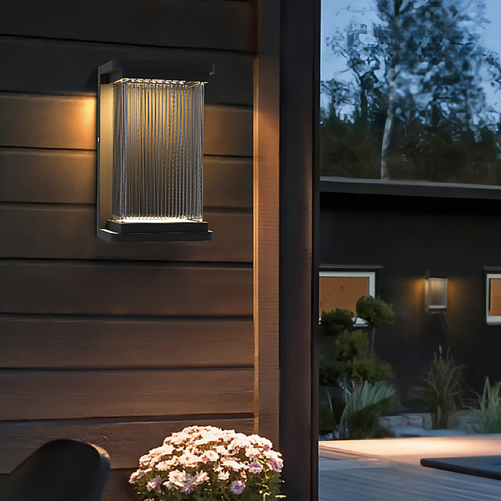 Luminara | Sleek Modern Black Outdoor Wall Lamp Fixture 6